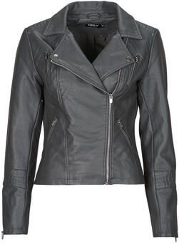 Only Grijze Leren Jas Vrouwen Gemma Gray Dames