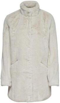 Only Regular fit lange jas van imitatiebont met opstaande kraag model 'VIDA'