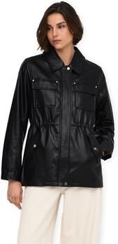 Only Mantel Mini Faux Jacket Black