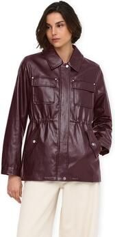 Only Mantel Mini Faux Jacket Decadent Chocolate