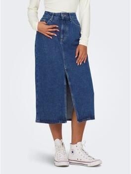 Only Midi-rokken Noos Bianca Midi Skirt Medium Blue Denim - Foto 2