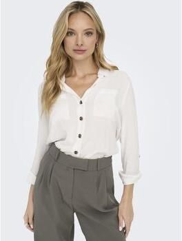 Only Overhemdblouse van viscose met verlengd rugpand model 'YASMIN' - Foto 7
