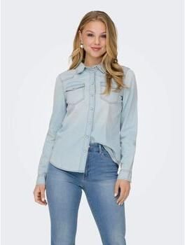 Only Shaped fit jeansblouse met contrastnaden model 'ALEXA'