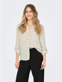 Only Blouse met lange mouwen ASMIN-SIESTA LS LINEN BL SHIRT PNT - Foto 7