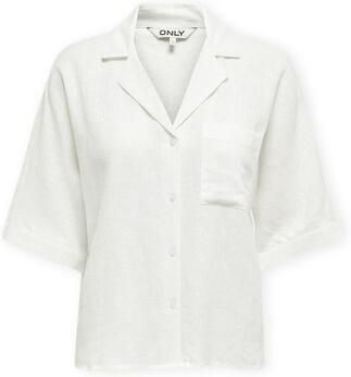 Only Overhemd Noos Bruxelles Linen Shirt Bright White