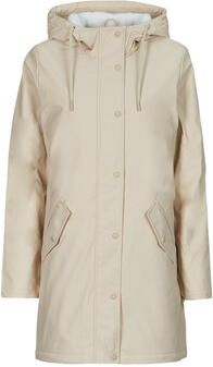 Only Stijlvolle regenjas haver wit teddy Beige Dames