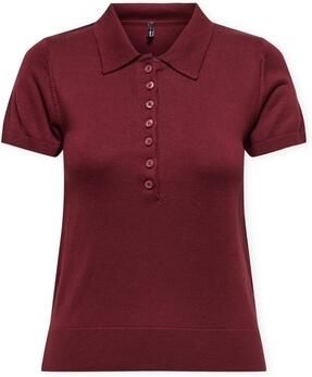 Only Polo Shirt Korte Mouw Polo Catherine Cabernet