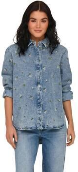 Only Spijkerjack Onlvera L S Flower Emb Shirt Dnm Noos 15351977 - Foto 2
