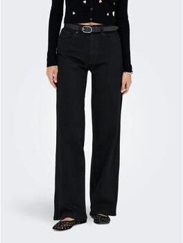 Only Straight Jeans 15338858 JUICY HW WIDE-BLACK DENIM - Foto 11
