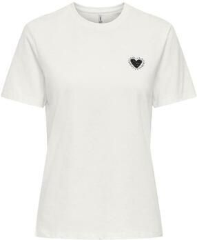 Only T-shirt Korte Mouw Heart