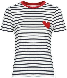 Only Regular fit T-shirt van viscosemix model 'HEART LIFE' - Foto 7
