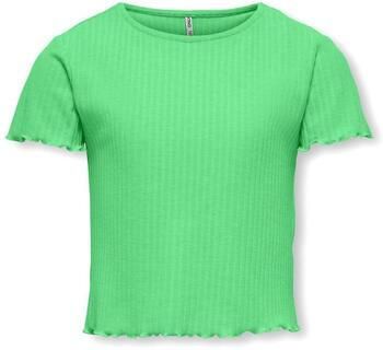 Only KIDS GIRL ribgebreid T-shirt KOGNELLA frisgroen Meisjes Polyester Ronde hals 158 164