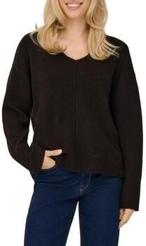 ONLY pullover met wol donkerbruin - Foto 3