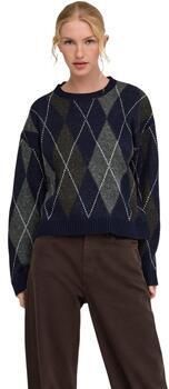ONLY gebreide trui met wol donkerblauw donkergroen grijs - Foto 3