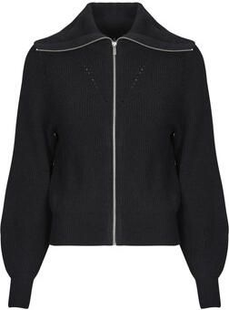 Only Fia LS Zip High Neck Knitted Cardigan Vest Dames