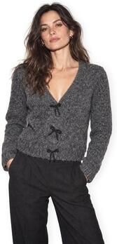 Only Vest Zaggie Cardigan Dark Grey Melange Pear Bow