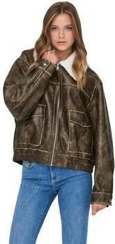 Only Windjack Onlingrid Faux Leather Washed Bomber Otw 15373704