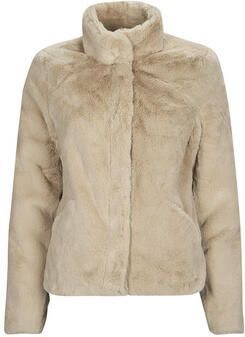 Only Regular fit jack van imitatiebont met opstaande kraag model 'NEWVIDA'