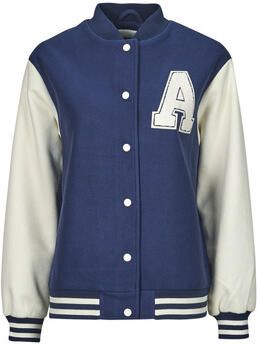 ONLY bomberjack ONLSILJA van gerecycled polyester donkerblauw wit