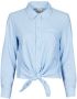 Only Olecey LS Stripe Knot DNM Shirt Cloud Dancer MEDIUM Blue | Freewear Blauw Blue Dames - Thumbnail 3