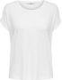 Only Dames T-shirt met Korte Mouwen en Ronde Hals White Dames - Thumbnail 2
