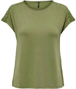 Only T-shirt Korte Mouw BLUSA VERDE MUJER 15289589