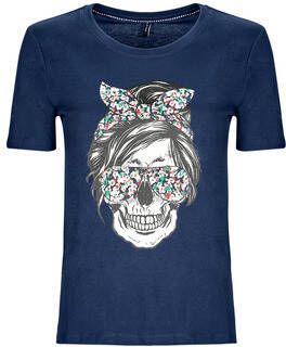Only T-shirt Korte Mouw ONLABELLA L S GLITTER V-NECK CS KNT