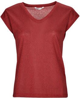 Only T-shirt Korte Mouw ONLSILVERY S S V NECK LUREX TOP
