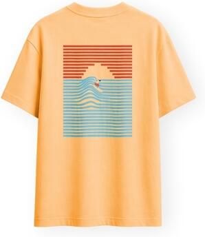 Organic Monkey T-shirt Korte Mouw The Wave T-Shirt Yellow Mango