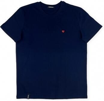 Organic Monkey T-shirt Pixel Heart T-Shirt Navy