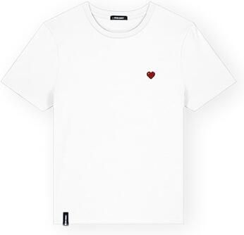 Organic Monkey T-shirt Pixel Heart T-Shirt White