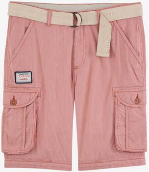 Oxbow Korte Broek Bermuda met strepen met ingewerkte riem P1ORPEK