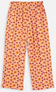 Oxbow Broek Elastische bedrukte linnen broek AZULEJO