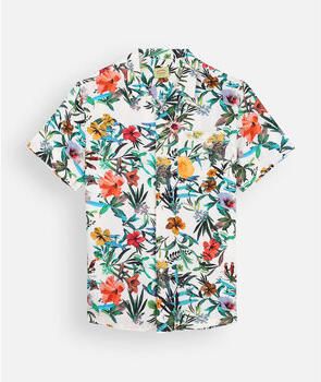 Oxbow Overhemd Korte Mouw Viscose bedrukt overhemd met korte mouwen BLOOM