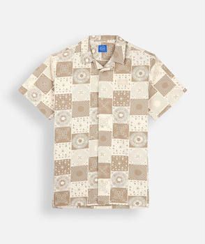 Oxbow Overhemd Lange Mouw Linnen bedrukt overhemd met korte mouwen CHEERS