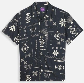 Oxbow Overhemd Lange Mouw Viscose bedrukt overhemd met korte mouwen SNAP