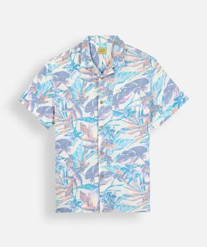 Oxbow Overhemd Lange Mouw Viscose bedrukt overhemd met korte mouwen TROPICS