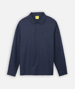 Oxbow Polo Shirt Lange Mouw Gestructureerde polo met lange mouwen NAVAL