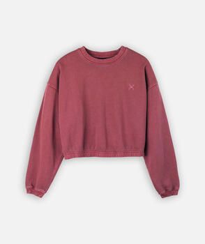 Oxbow Sweater Effen sweatshirt met brede ronde hals SCROP