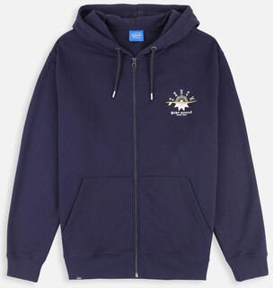 Oxbow Sweater Grafische fleece capuchon met volledige ritssluiting SANDBAR