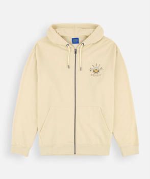 Oxbow Sweater Grafische fleece capuchon met volledige ritssluiting SANDBAR