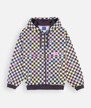 Oxbow Sweater Hoodie met allover print en volledige rits POPDAMS