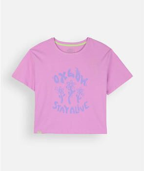 Oxbow T-shirt Korte Mouw Cropped T-shirt met print op de rug EXTAZ