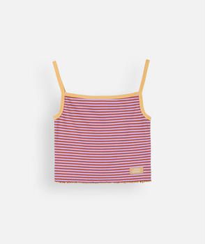 Oxbow T-shirt Korte Mouw Gestreepte ribbels jersey tanktop BISTRIPES