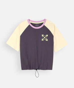 Oxbow T-shirt Korte Mouw Strak kleurblok T-shirt TAROUN