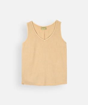 Oxbow T-shirt Korte Mouw Tanktop van katoen vervaagde kleur DOMINGO
