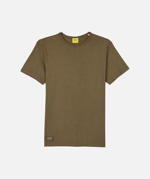 Oxbow T-shirt Korte Mouw Top van licht katoen-linnen jacquardjersey TEIDE