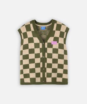 Oxbow Trui Carrea Jacquard mouwloos vest CHESS