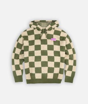 Oxbow Trui Jacquard trui met capuchon CHESS