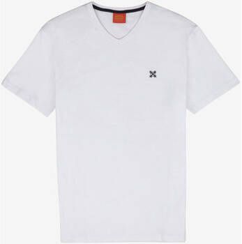 Oxbow T-shirt Korte Mouw Effen T-shirt met V-hals 4flo geborduurd op de borst TIVE
